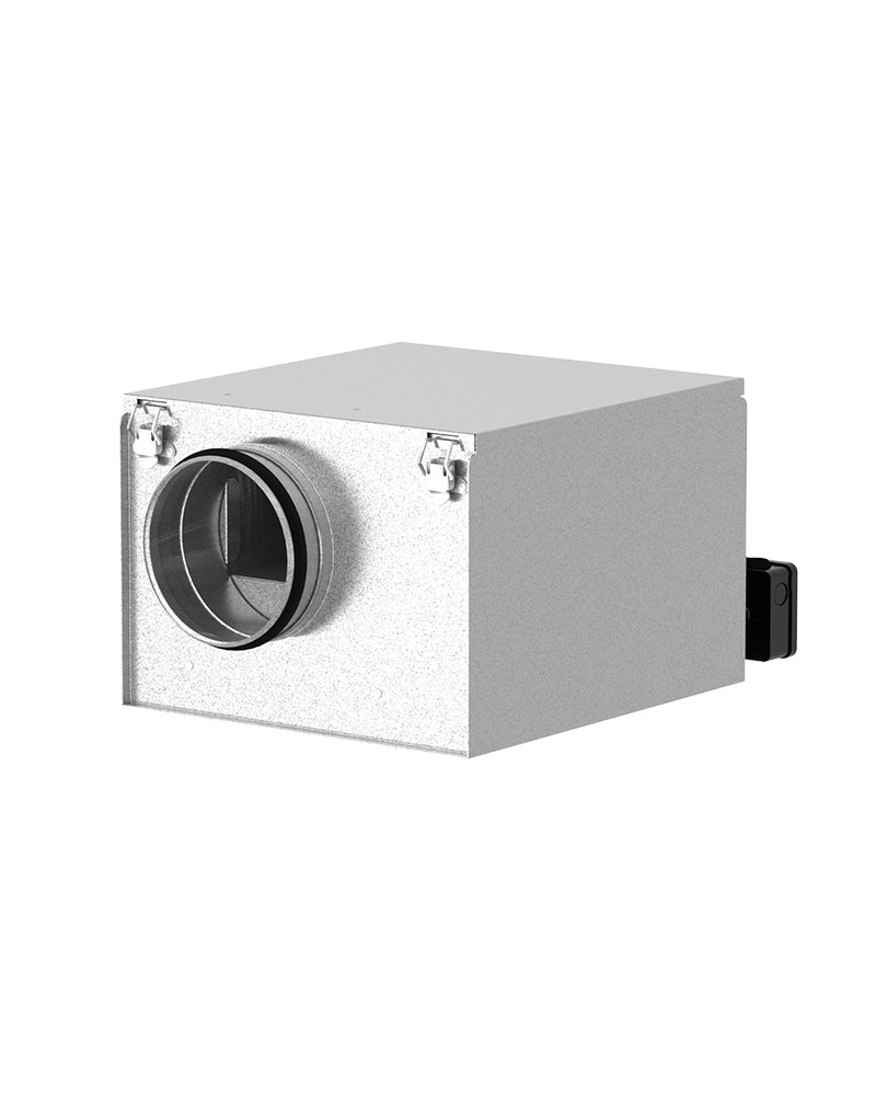 Extraction motor with silencer