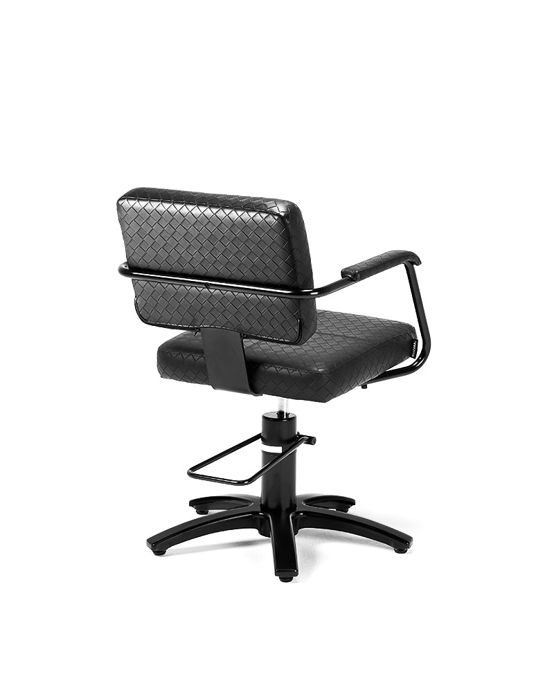 Shiki - Textured black styling chair with X base