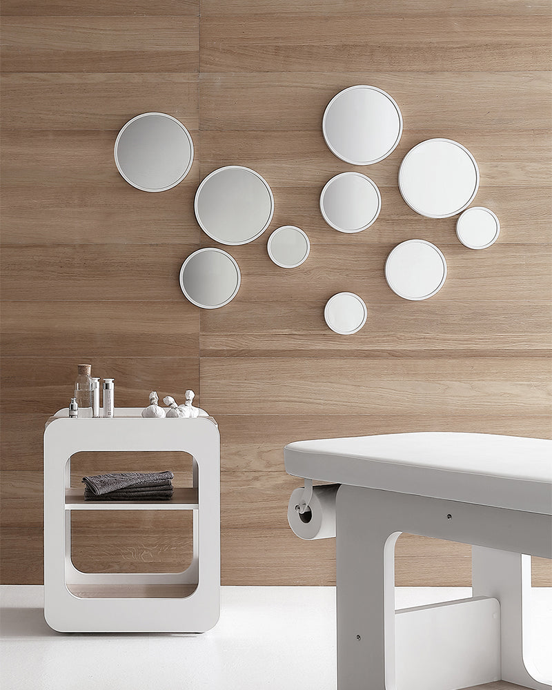 Tris bubbles - Round decorative mirrors - White