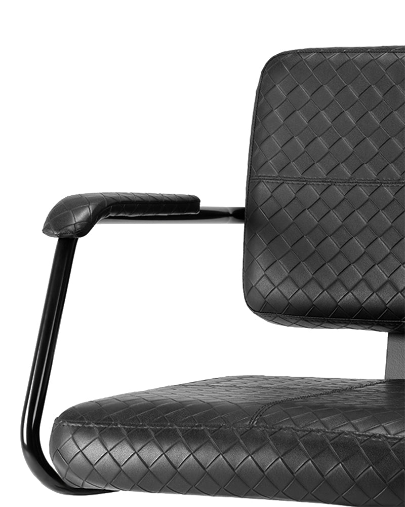 Shiki - Textured black styling chair with X base