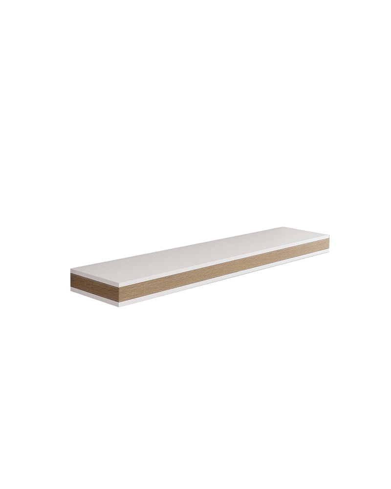 Stratos - White sales shelf - Edge in oak pattern