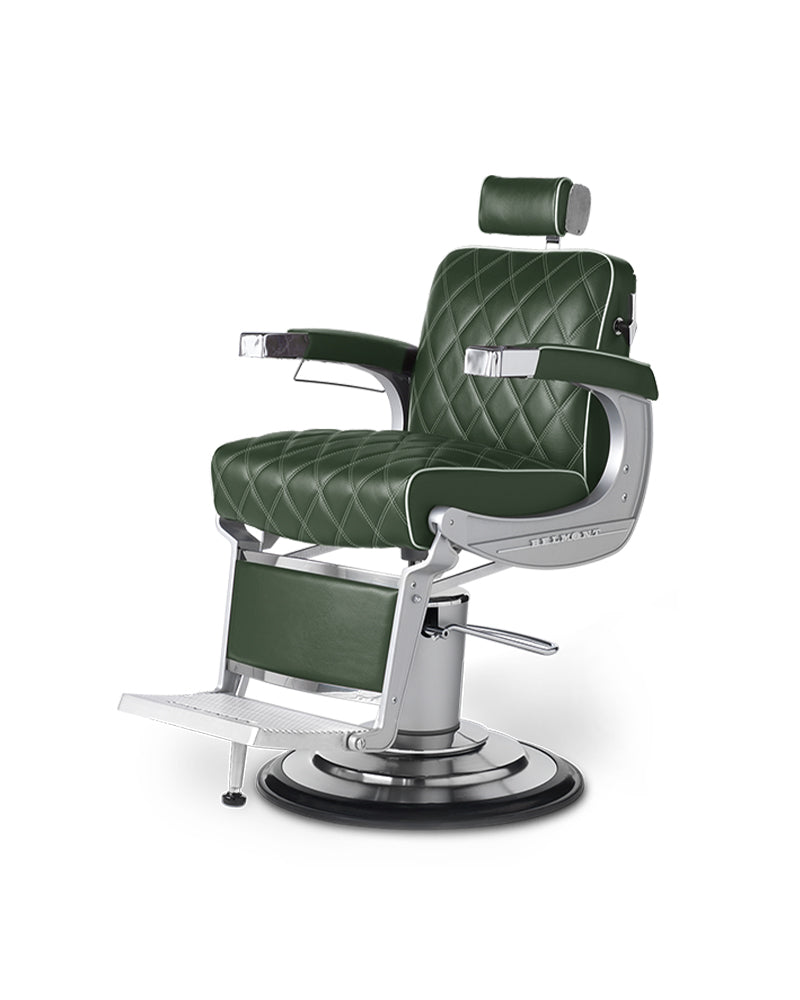 Apollo II ICON - Green Shaving Chair - Cast Iron Frame