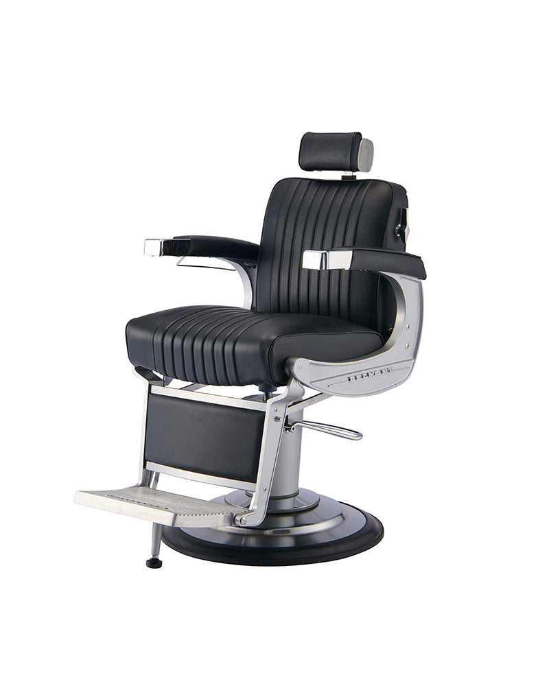 Apollo II - Black Shaving Chair - Cast Iron Frame