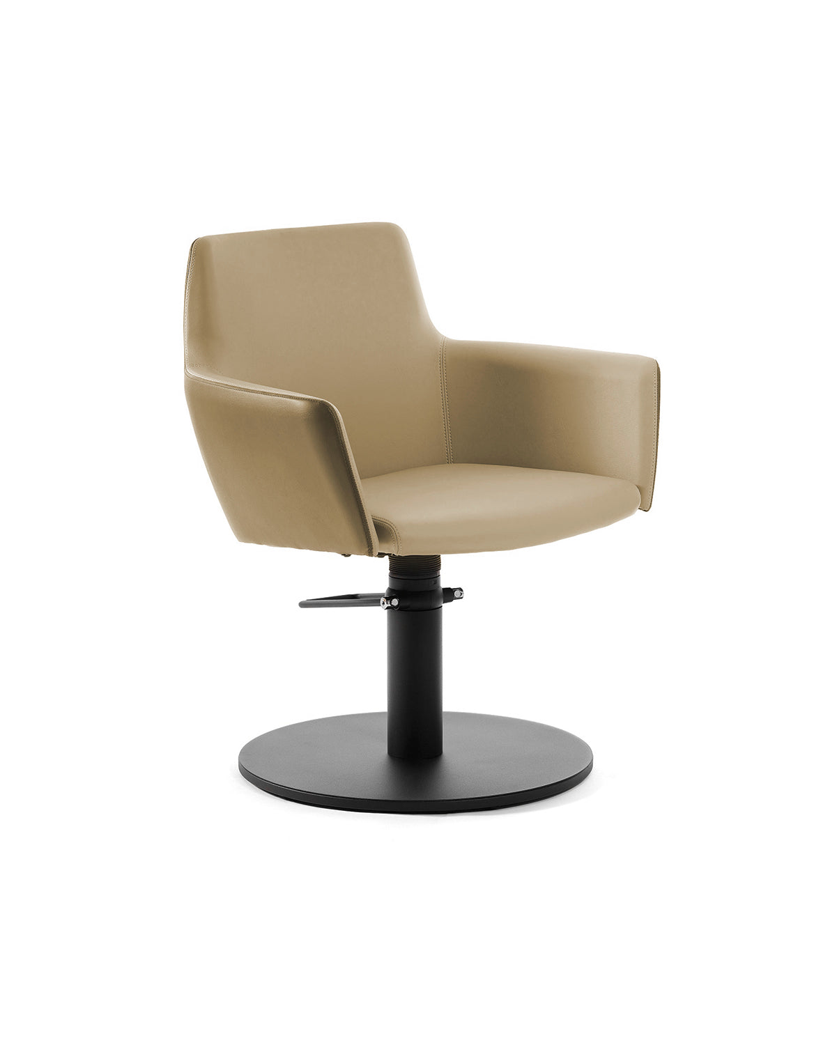 Greiner 38 - Beige styling chair with black round base