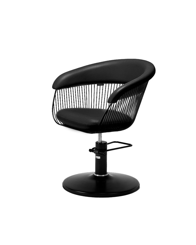Vega - Black styling chair with black O-base