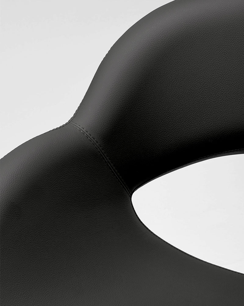 Thea - Black styling chair with black X base