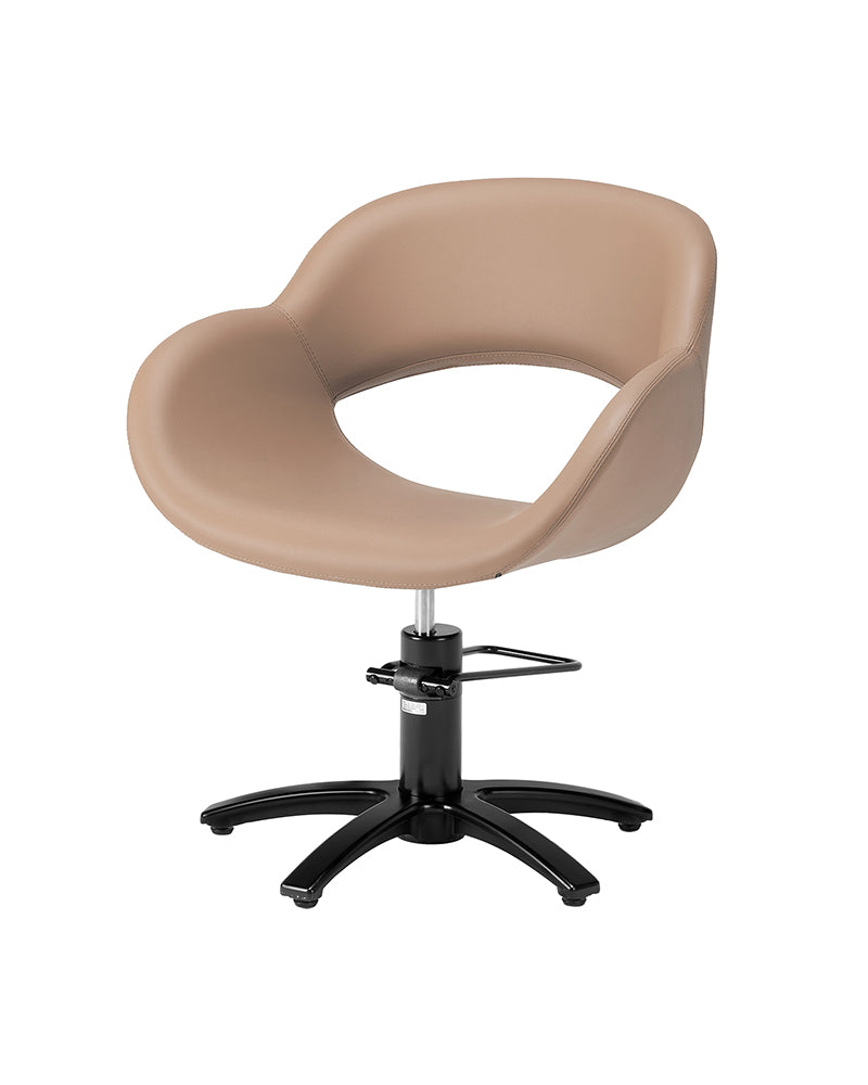 Thea - Beige styling chair with black X base