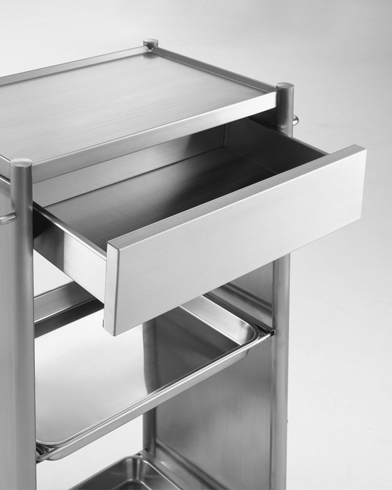 D-Galley - Aluminimum rolling table - With drawer