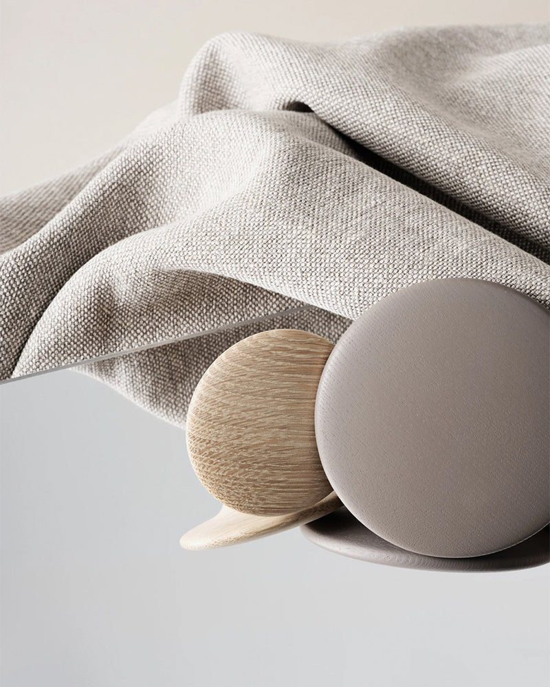 Dots - Hook in taupe oak - ø13