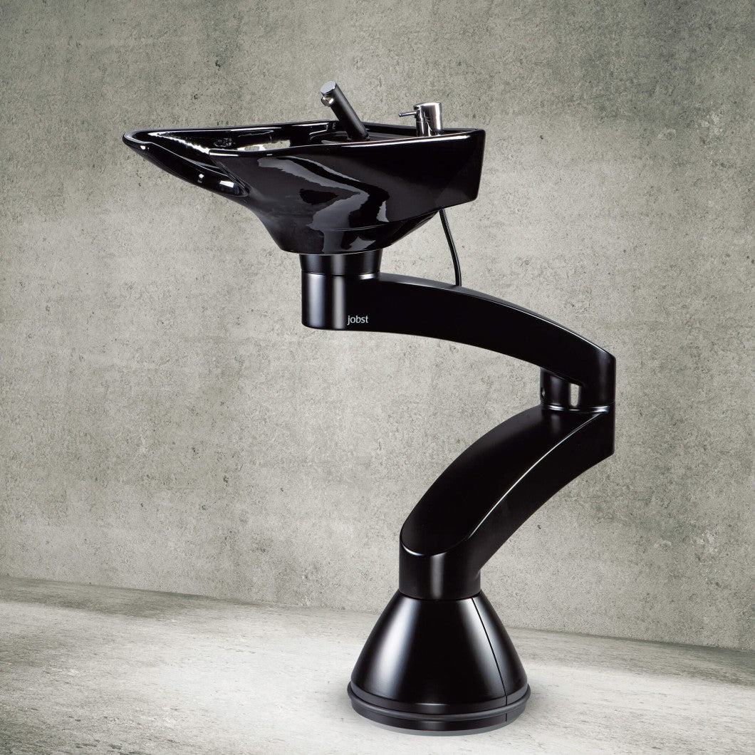 Contura swing PLUS - Black pedestal sink - Black basin